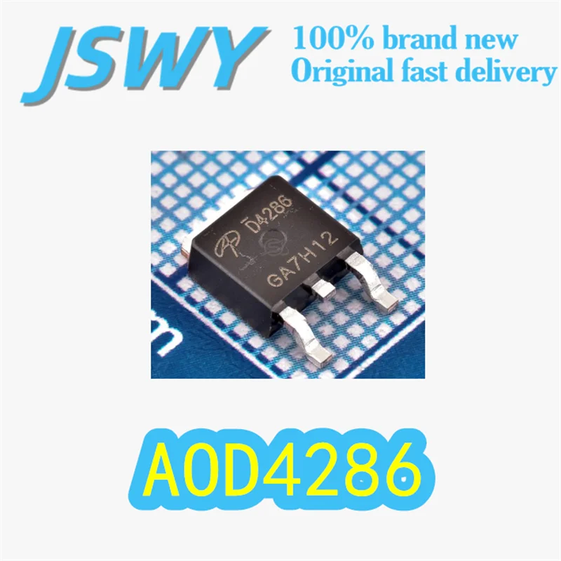 

(10/50 pieces) AOD4286 Original Silk-Screen D4286 TO-252 Package P-Channel MOSFET 14A 100V Electronics In Stock
