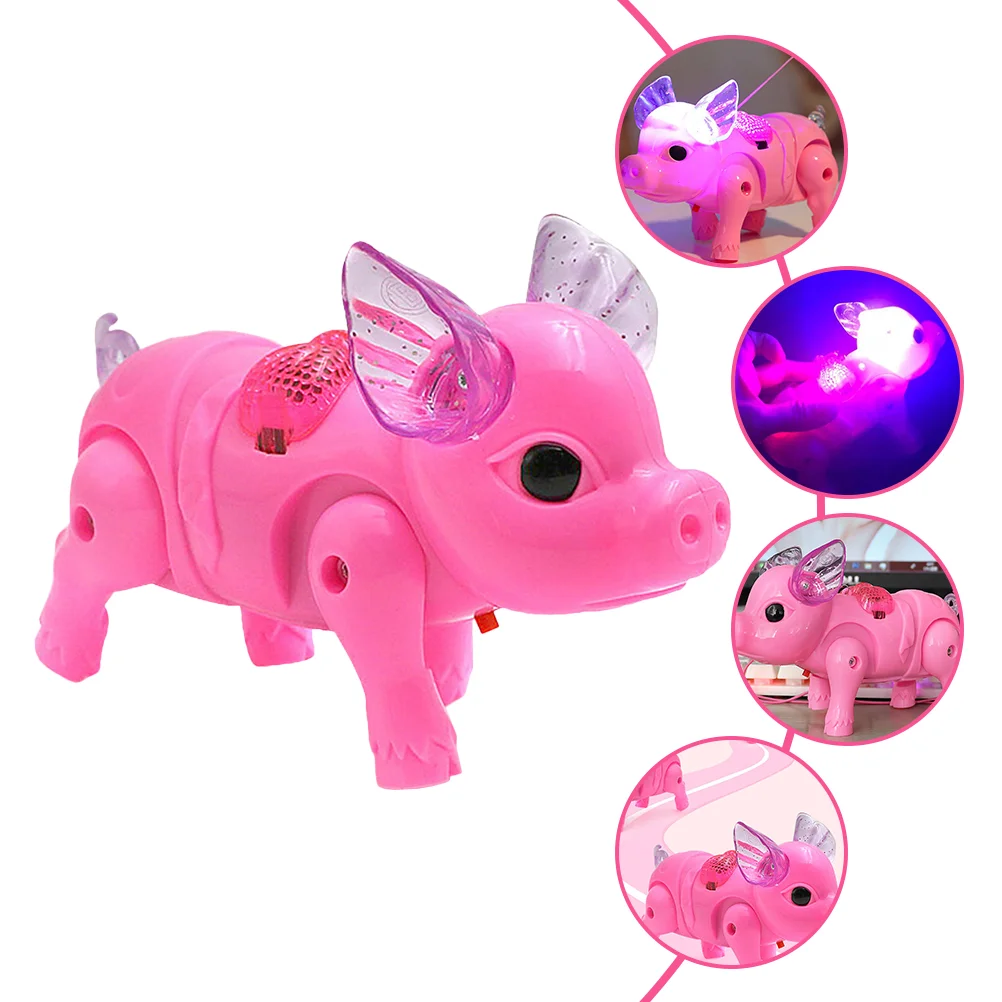 Brinquedos andando porco música crianças musical piggy 17x10cm luminoso brinquedo educativo criança rosa animal criança