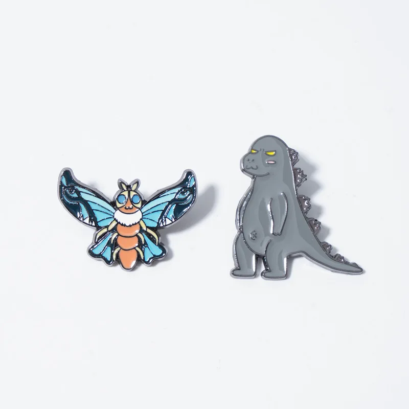 Godzilla Vs. Kong Animals Enamel Pin Jacket Sweater Decorative Jewelry Lapel Badge Accessories Brooch