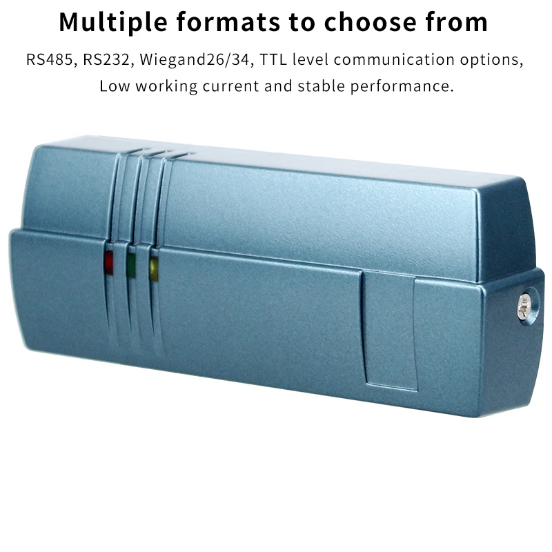 Pembaca RFID IC DC12V 13.56Mhz, Kepala Kontrol Akses NFC Tahan Air, Wiegand26/34, RS232, RS485, Format UART TTL untuk Pintu/Kantor