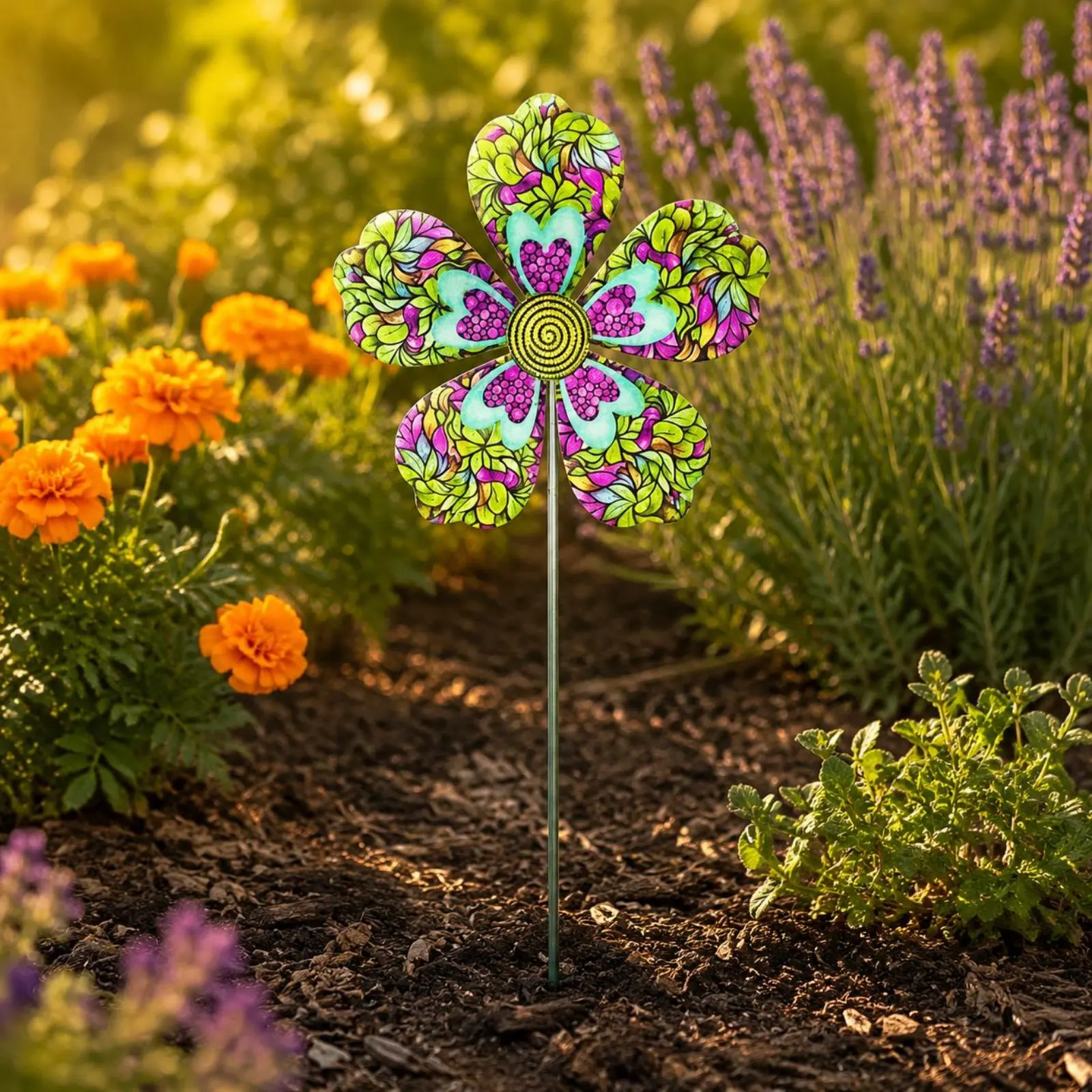 

Blossom Garden Stake Mother's Day Gift Blossom Yard Stake Flower Garden Ornament Easy to Install Outdoor Decor Colorful