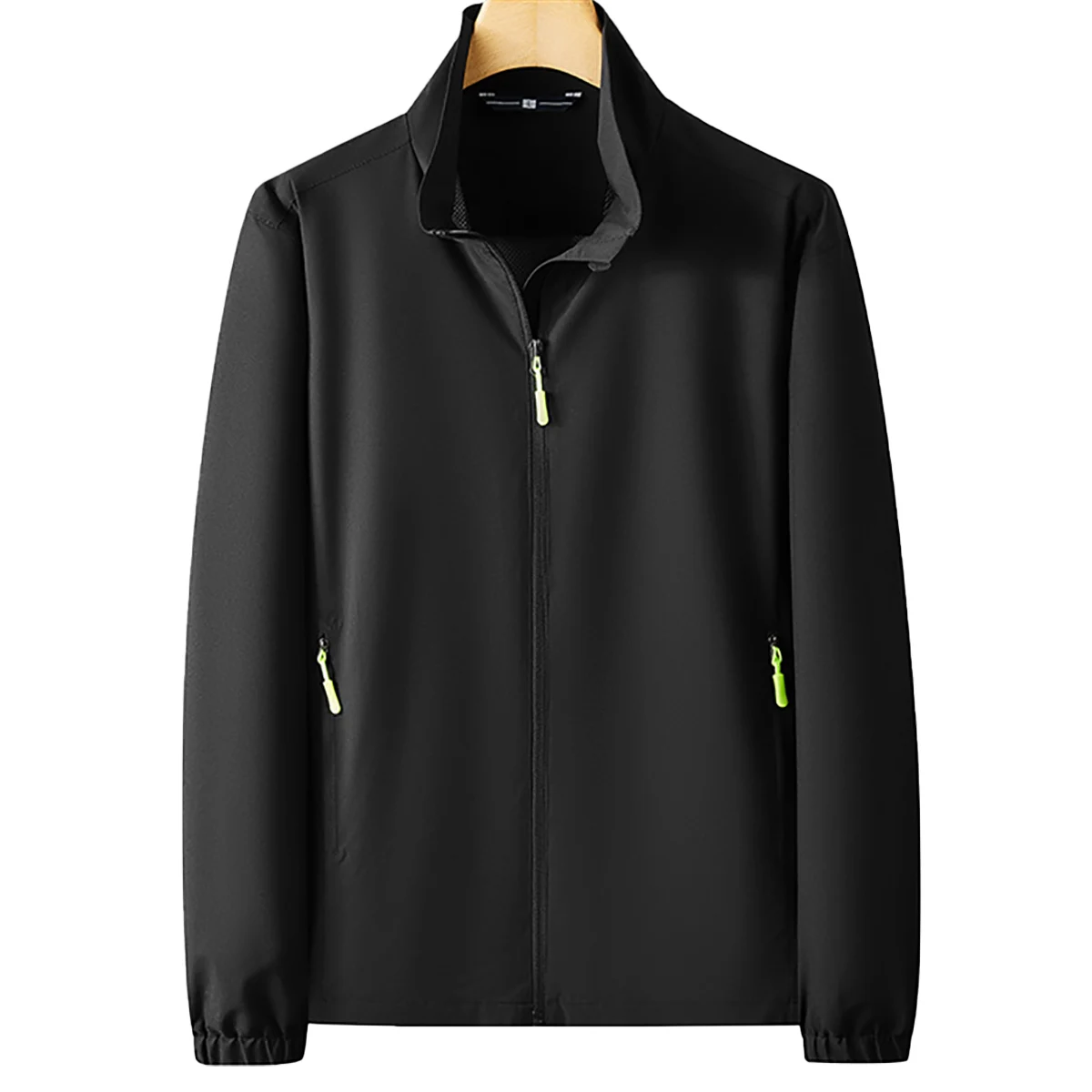 Men's Standing Collar Windbreaker Jacket Casual Zipper Jacket Blue Autumn Winter Youth Couple Outfit Team Outfit