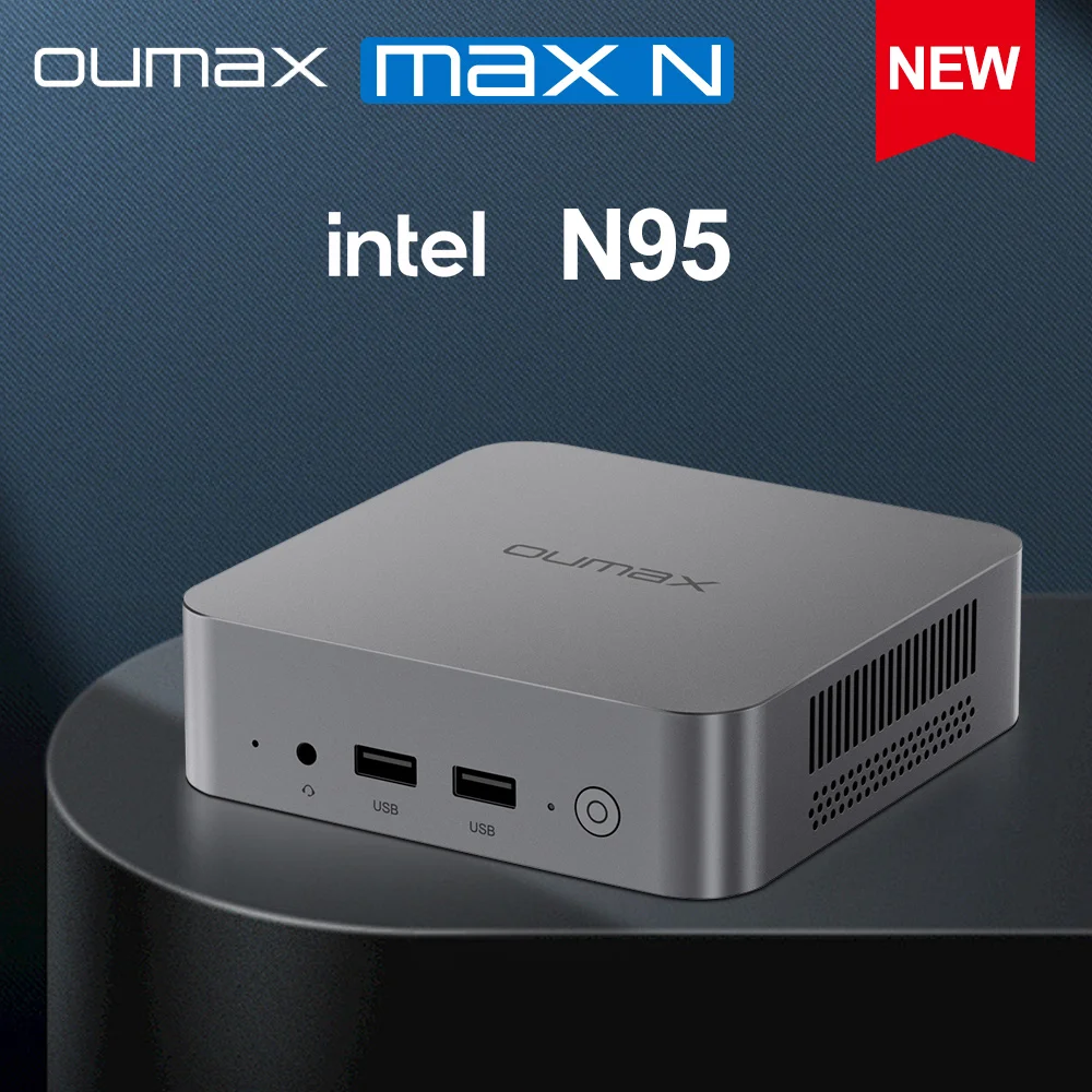 New OUMAX Mini PC Intel N95 8GB 256GB & Max N100 16GB 500GB Quiet Dual 1000M LAN Desktop Computer VS Mini S12 Pro B4 Plus GK3V