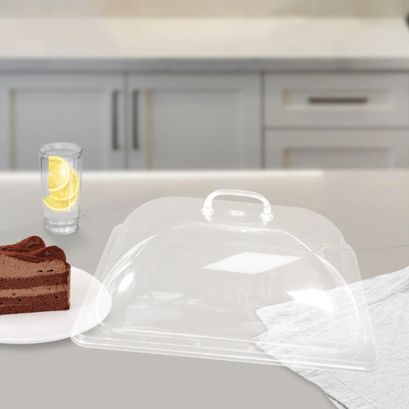 

Clear Food Cover For Cake Dome Transparent Dessert Display Protection Reusable Plastic Lid Household Fruit Plate Cover