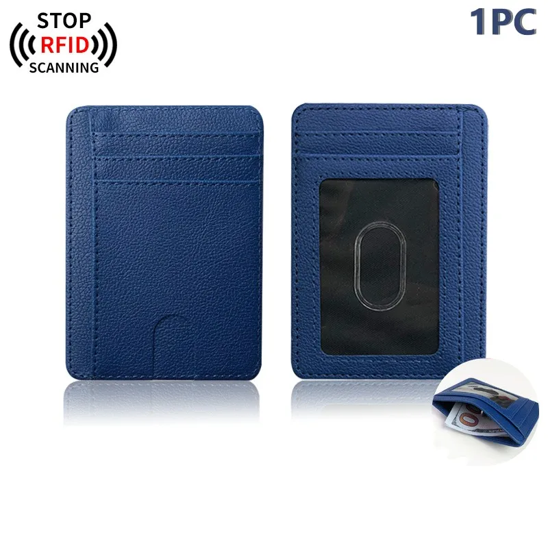 Schlanke Minimalistische RFID-blockierende Vordertaschen-Geldbörsen für Männer und Frauen – Detail 11