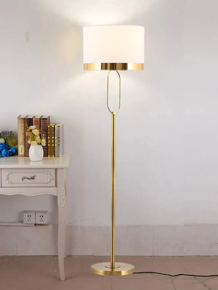 

Nordic Metal Light Luxury Standard Lamp Post-Modern Floor Lamp Living Room Study Bedside Lamp Model Room Decorative Lamp