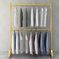 Rail Hanger Coat Racks Stand Nordic Garment Free Shipping Clothes Rack Standing Boutique Percheros Pared Space Saving Furniture