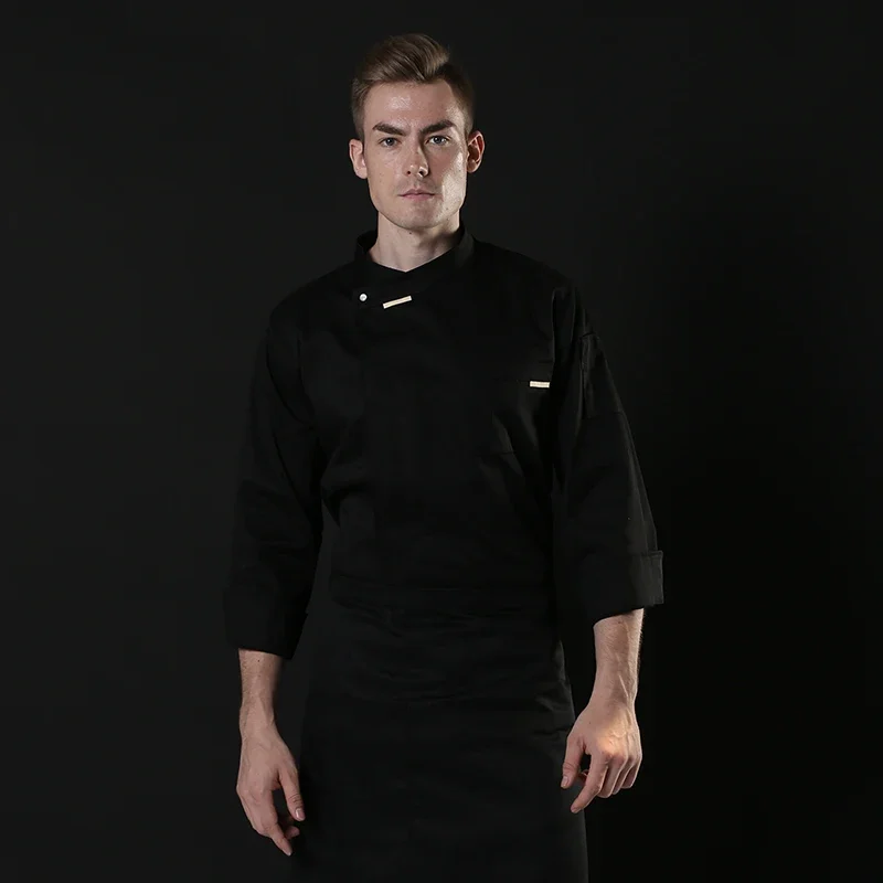 Uniforme de chef homem mulher jaquetas de cozinha homem padaria cozinhar uniforme manga longa cozinha padeiro usar chef jaqueta de cozinha roupas de trabalho