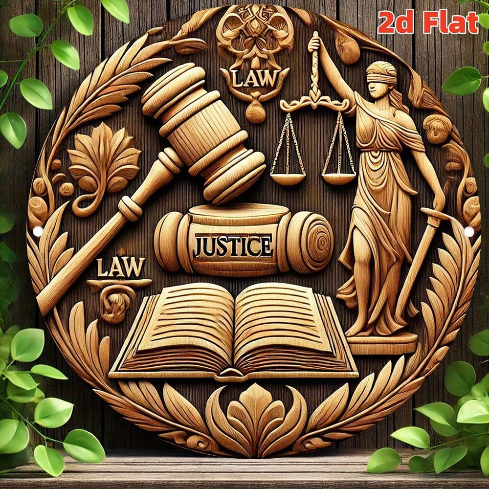 Conception de "Symboles de la loi et de la justice" avec échelle, marteau et livre de justice - Tent