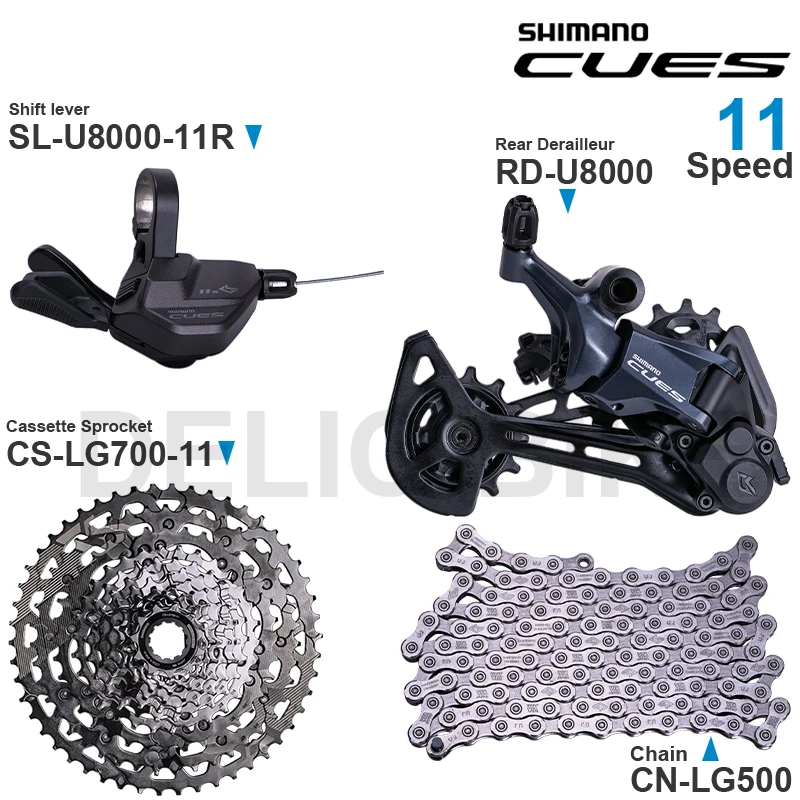 SHIMANO CUES 11 Speed Groupset SL-U8000-11R RD-U8000 CS-LG600-11 CS-LG700-11 50T CN-LG500 Original Parts