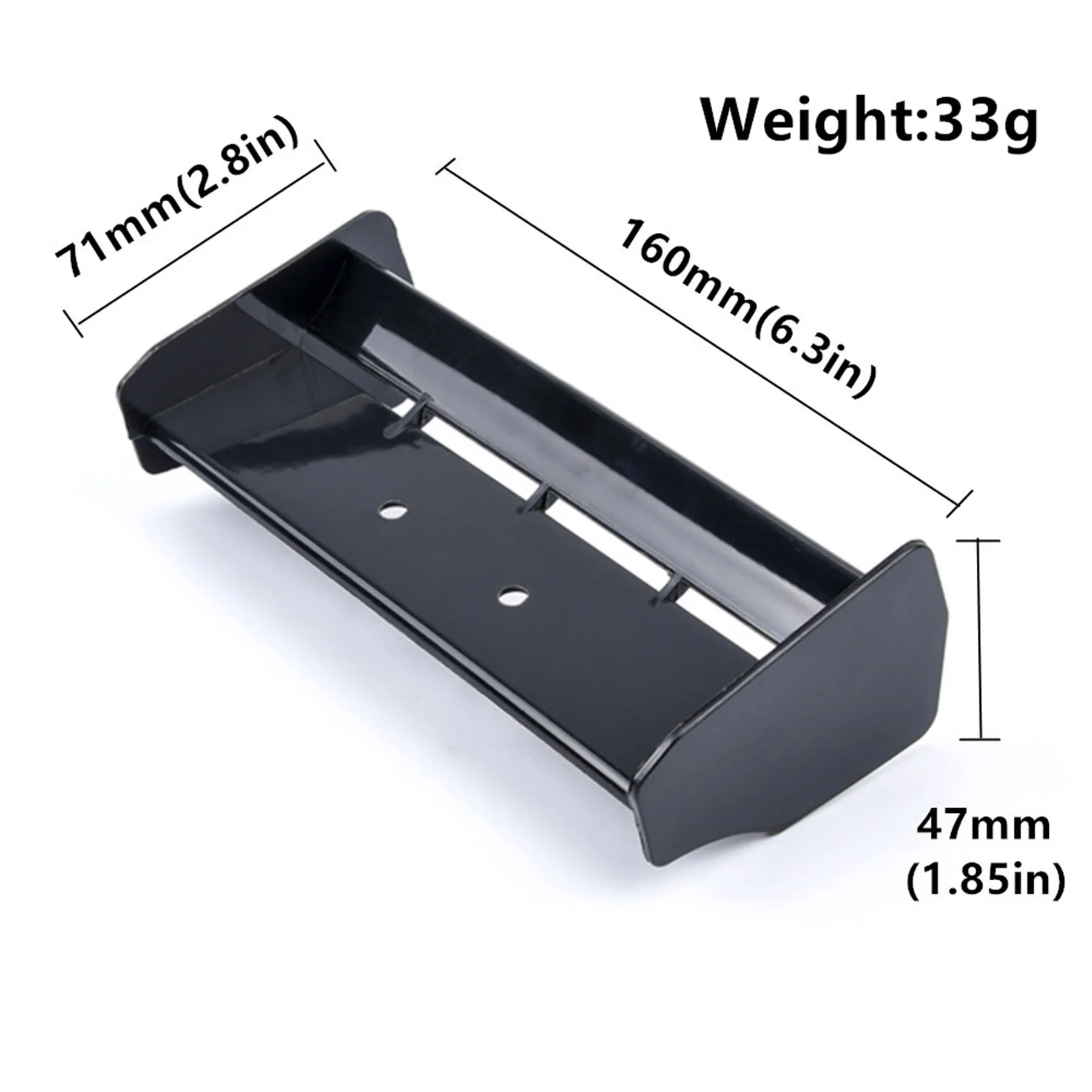 1/10 RC Car Force Rear Spoiler High Down Force Body Wing Tail Compatible with 1:10 Scale Off Road Short Course Truck Buggy Car view 4
