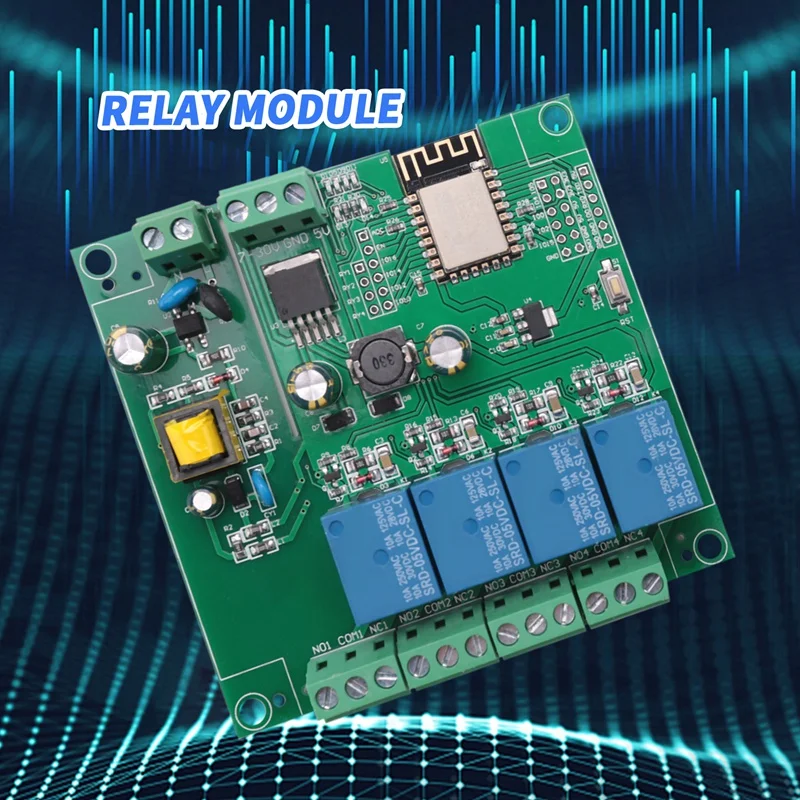 ESP8266 WIFI sans fil 4 canaux cite la technologie ESP-12F carte de développement Wifi pour Ardu37AC/DC 5V/8-80V alimentation