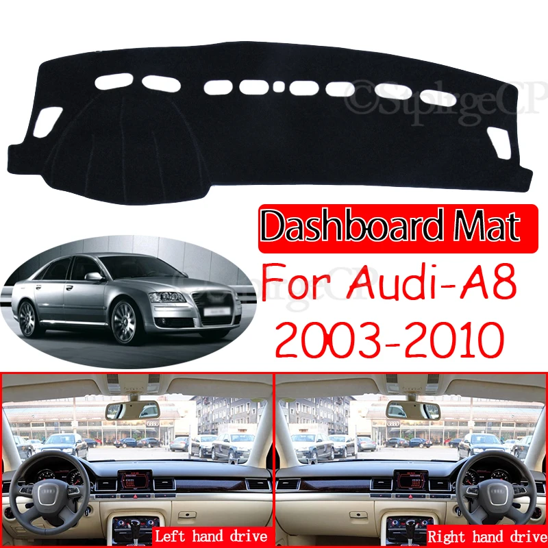 

Anti-Slip Anti-UV Mat Dashboard Cover Pad Shade Dashmat Protect Carpet Accessories S-line 2006 2007 for Audi A8 D3 2003~2010 4E