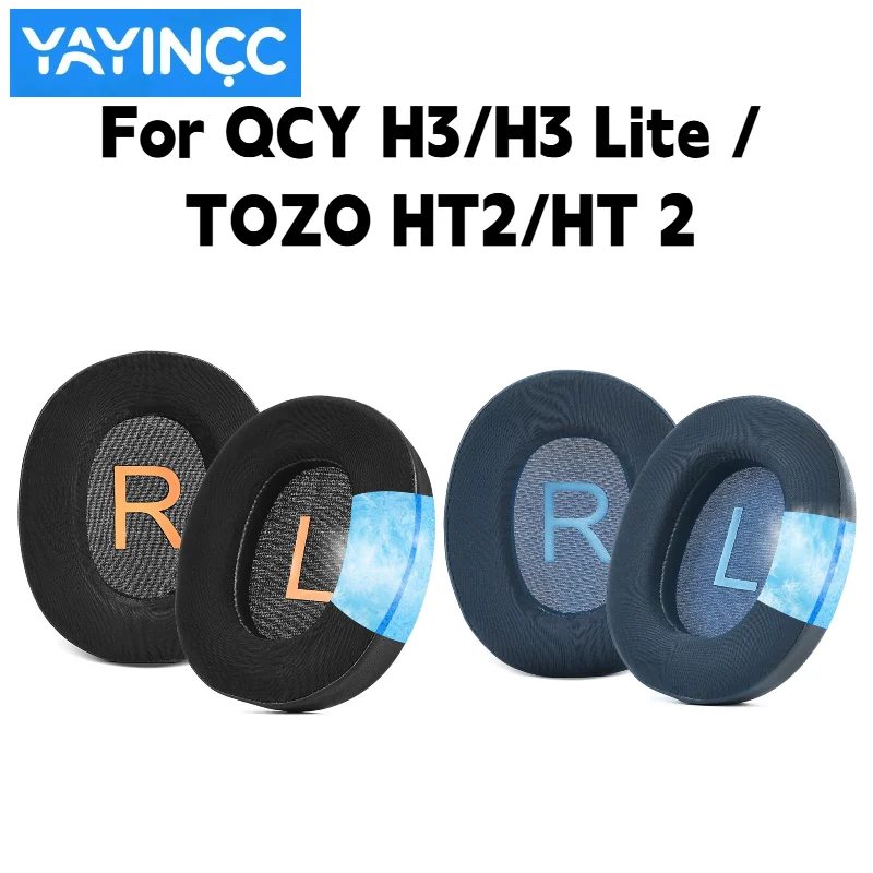 YAYINCC Ersatz-Eisgel-Ohrpolster mit Schnalle für QCY H3/H3 Lite / TOZO HT2/HT 2 Kopfhörer. Tragen Sie sie ohne stickige Gefühle. – Detail 1