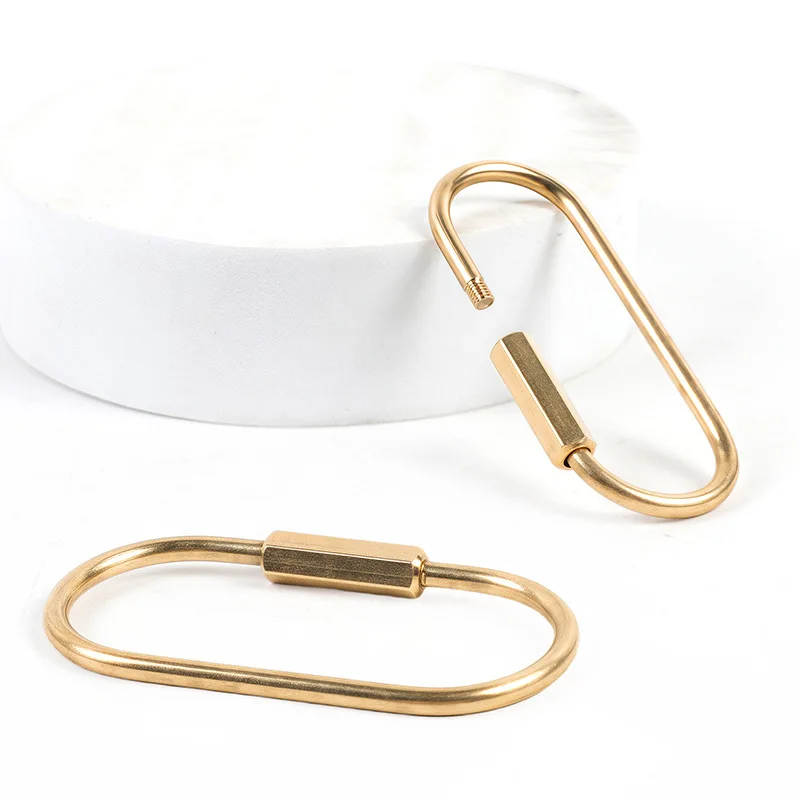 5Pcs Stainless Steel Gold U Shape Screw Locking Carabiner Clasp Connector DIY Necklace Bracelet Keychain Jewelry Making Supplies