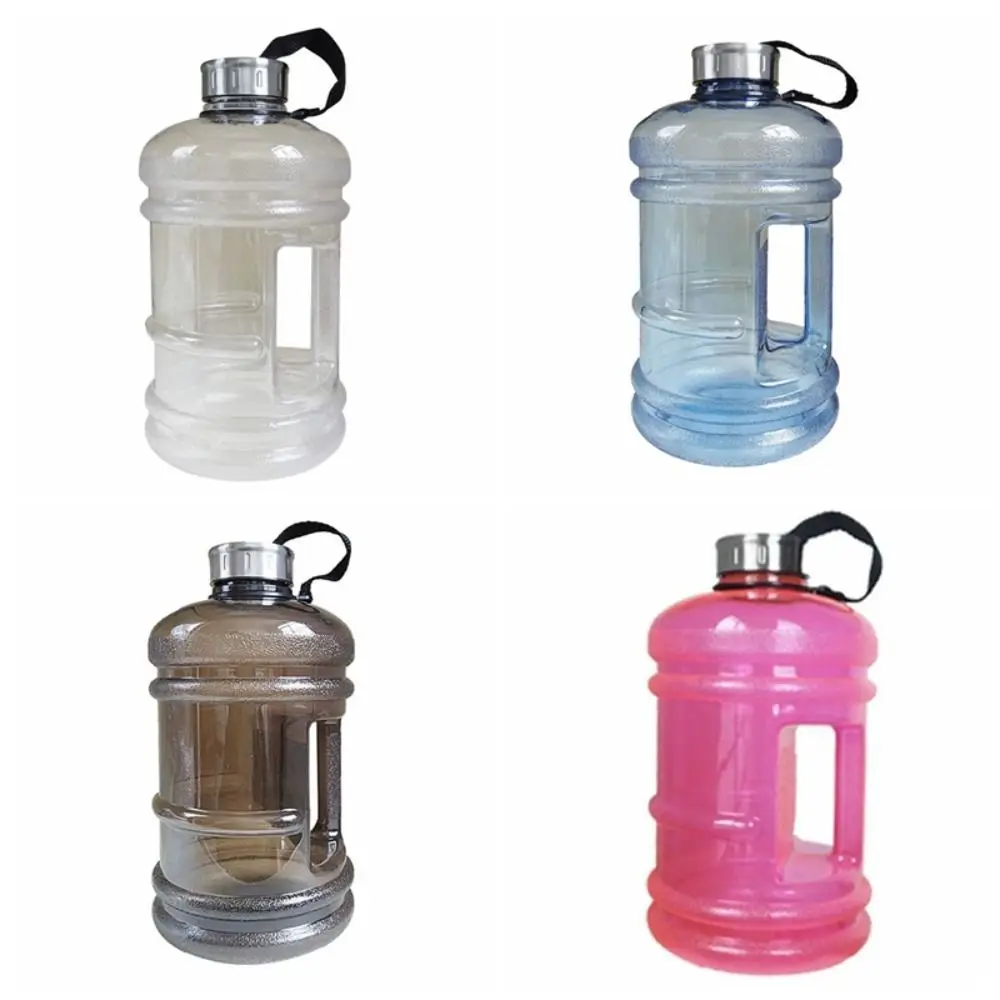

2.2L 2.2L Plastic Water Bottle Large Capacity Transparent Sport Bottle with Handle Portable Large Capacity Water Bucket Sport