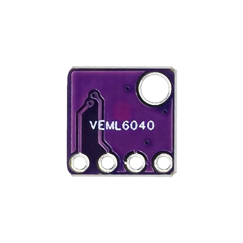 VEML6040 RGBW color sensor measures the intensity of ambient light content through an I2C integrated chip