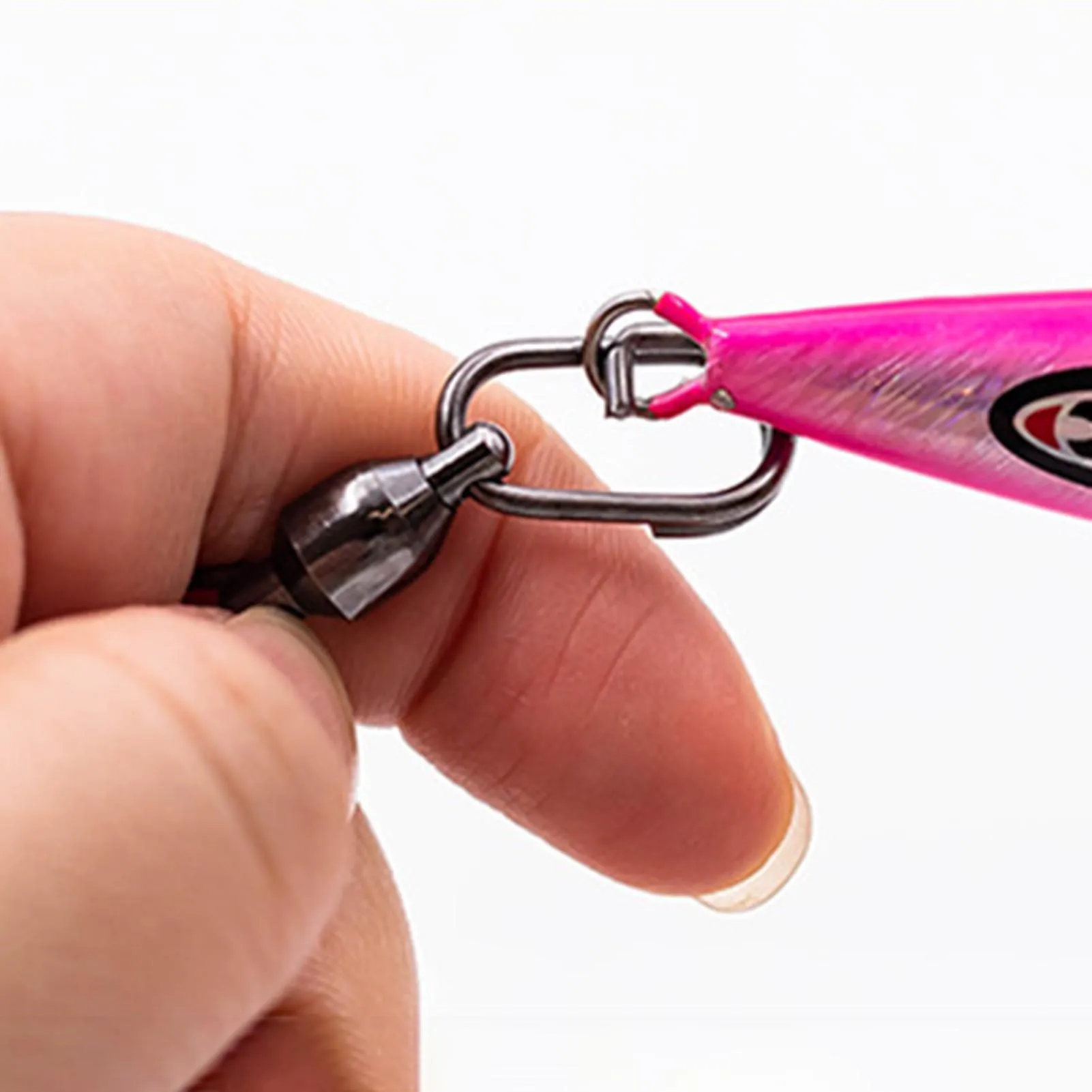 25pcs Fast Change Fishing Clip Snaps Fishing Rolling Swivel Free Spinning Bearing Fishing accessories Lake River Coastal Water