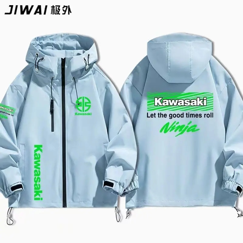 كاواساكي كاواساكي دراجة نارية ثقيلة 3 في 1 تهمة سترة النينجا الخريف/الشتاء الدراجات طويلة الأكمام الملابس العلوية