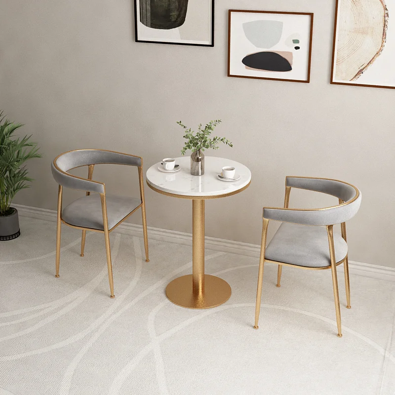 Internet celebrity tables and chairs milk tea shop cafe Nordic negotiation leisure three-piece set combination meal simple store