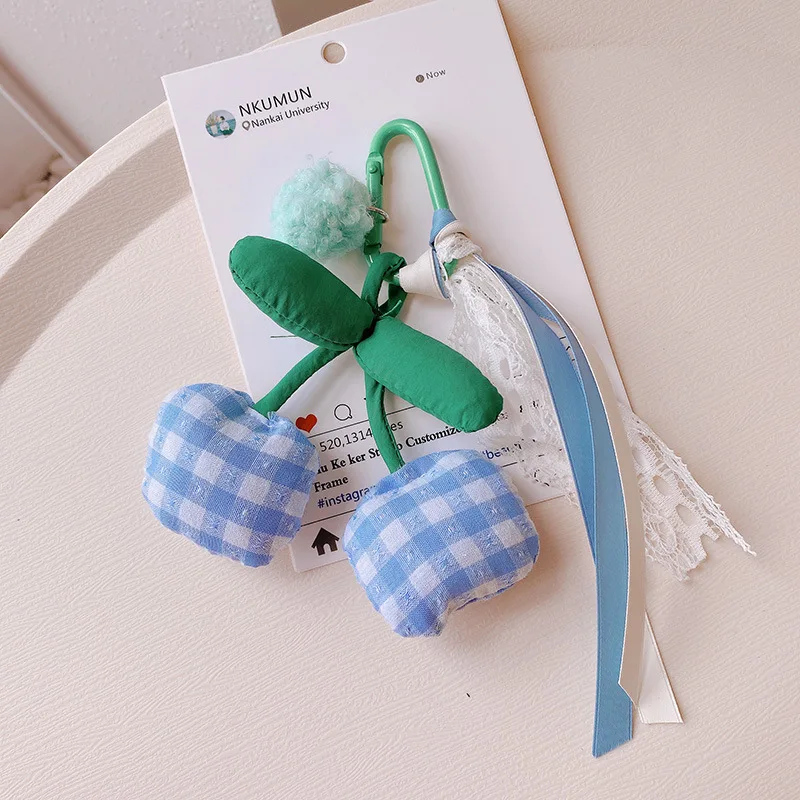 HD8140A05 smiling face, cloud cherry, love fabric, car keychain, pendant, bag ornament, niche girl's heart