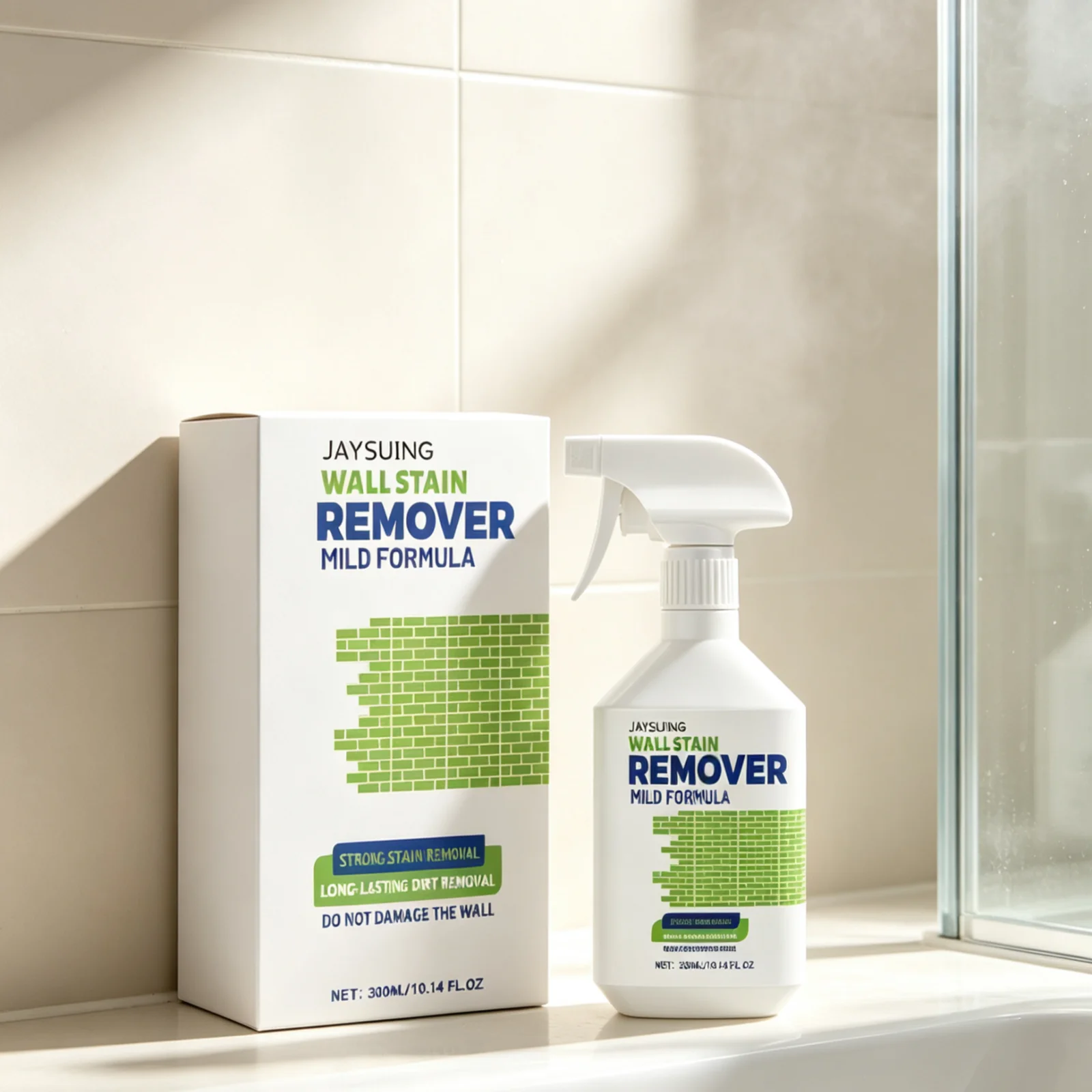 Jaysuing Wall Stain Remover Deep Decompose Stains Household Cleaning Convenient Operation Fast Drying Wall Cleaner Spray 300ml