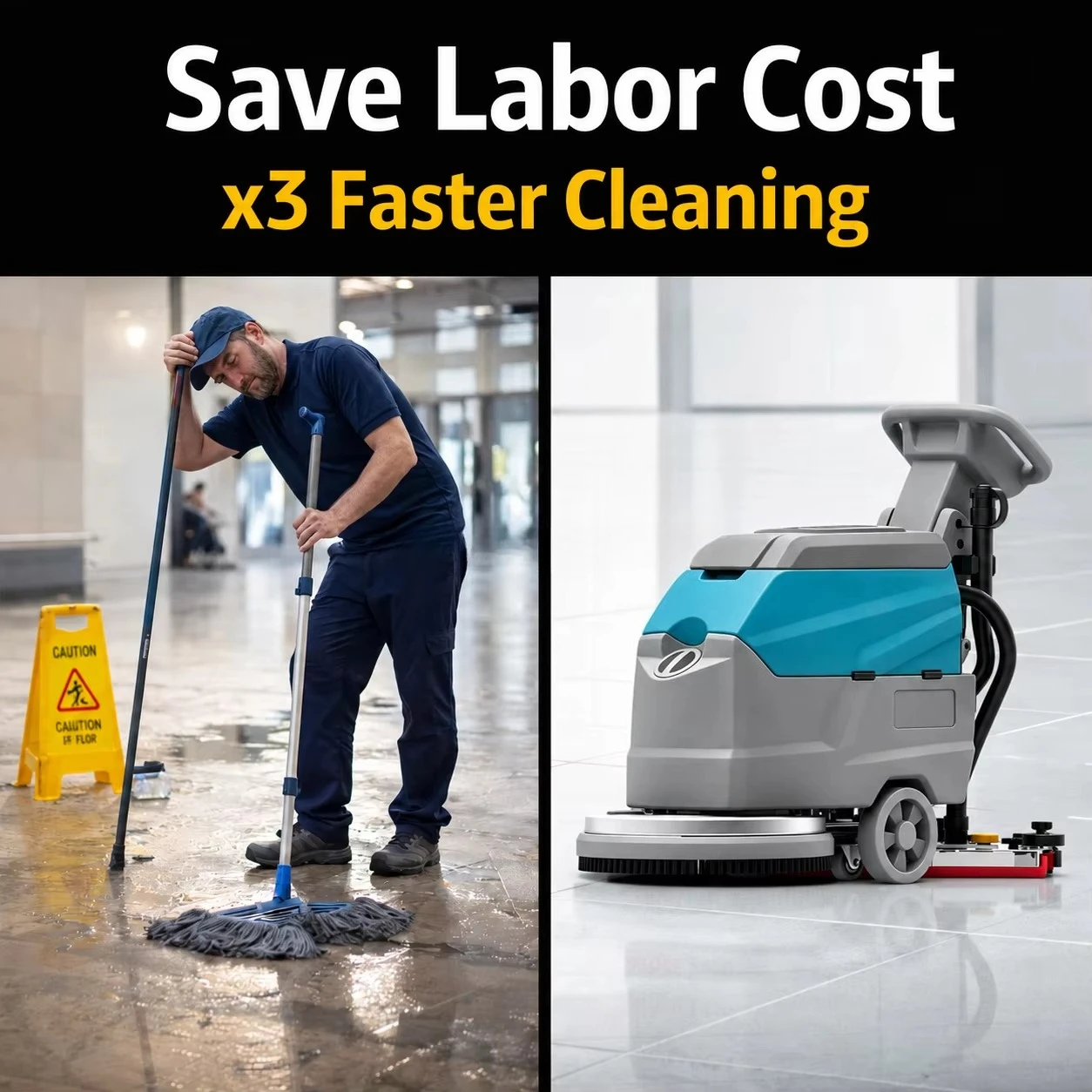 F450 Electric Walk Behind Floo - Floor Scrubber Machine Walk Behind recension och pris