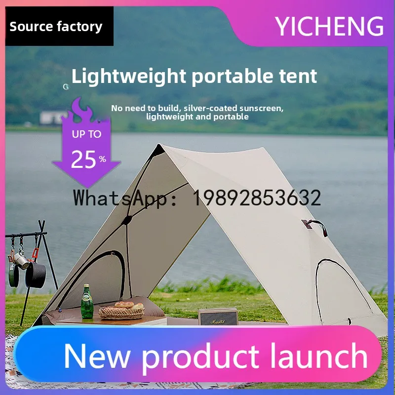 ZF seaside beach park quick open tent outdoor portable folding camping tent equipment full set