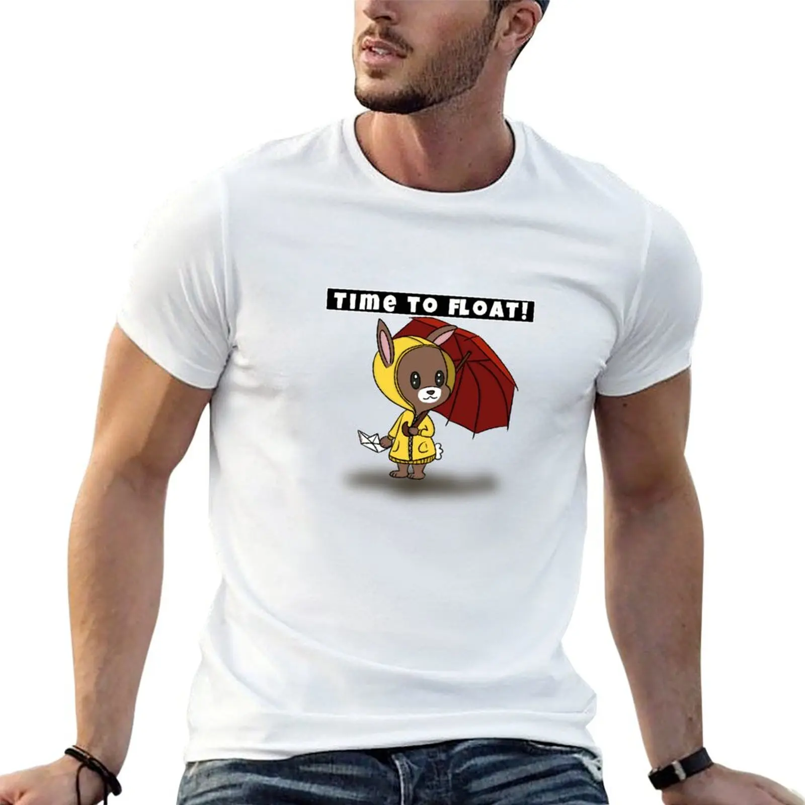 Time to Float T-Shirt Regular Fit Plain Tee Shirt