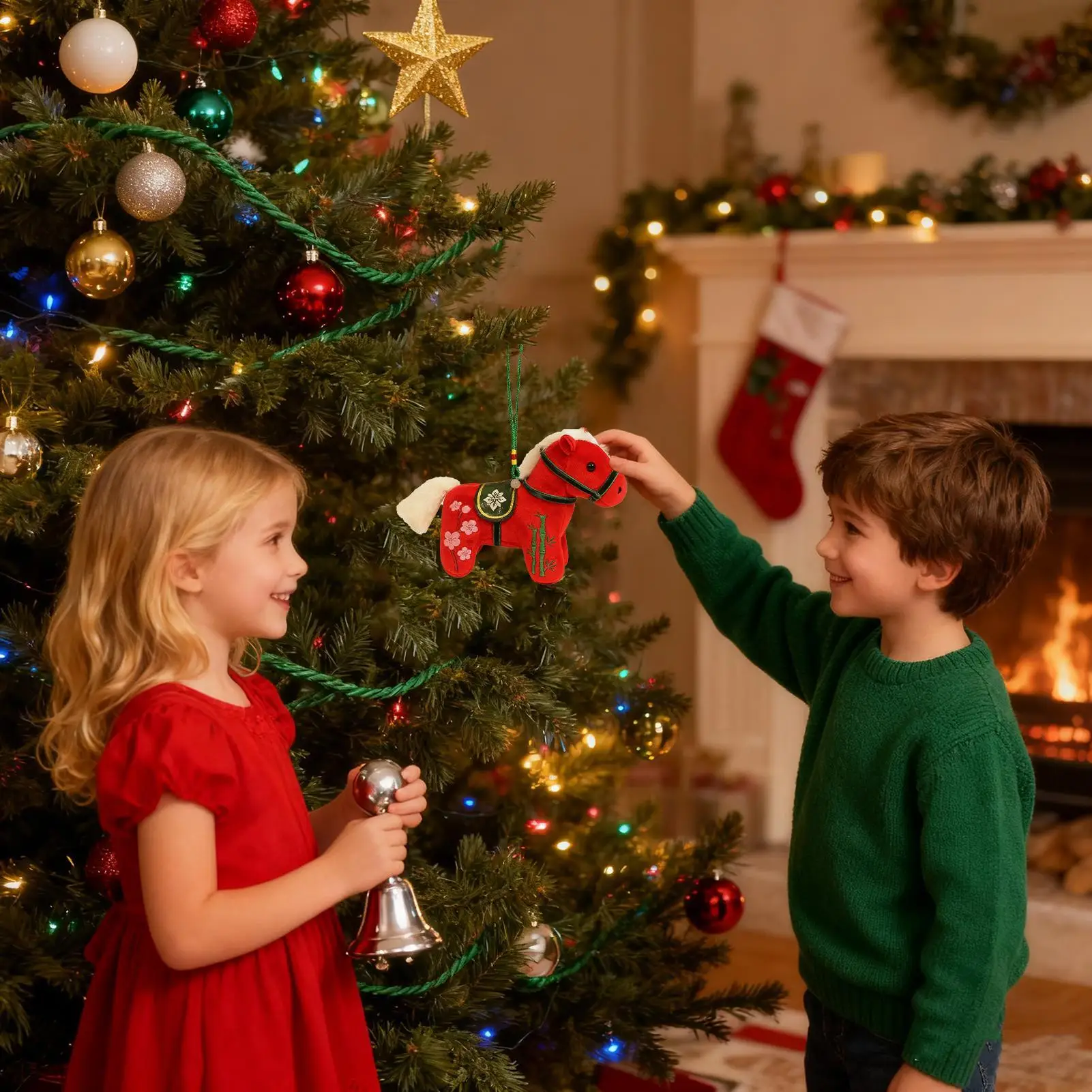 2026 中国の旧正月馬マスコットぬいぐるみバックパックペンダント中国の旧正月ぬいぐるみ馬子供ティーン大人ファッション