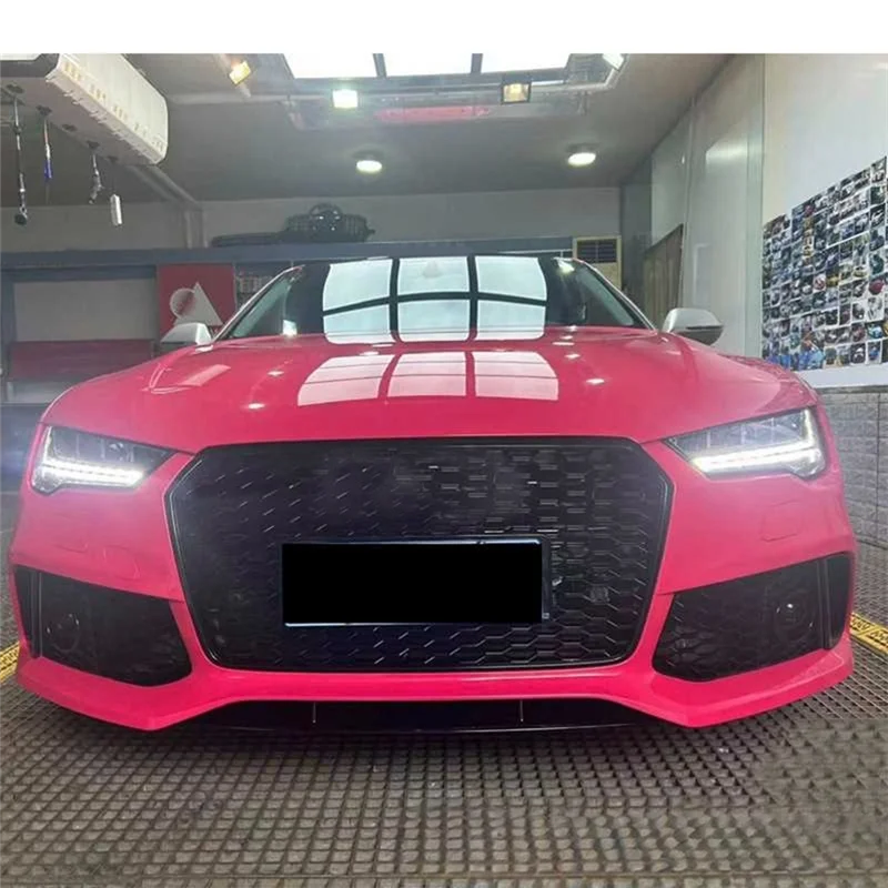 

1 Pair Fog Lamp Grille Frame Fog Lamp Cover Strip Decorative Cover Front Lower Bumper Trim For RS7-ABQF