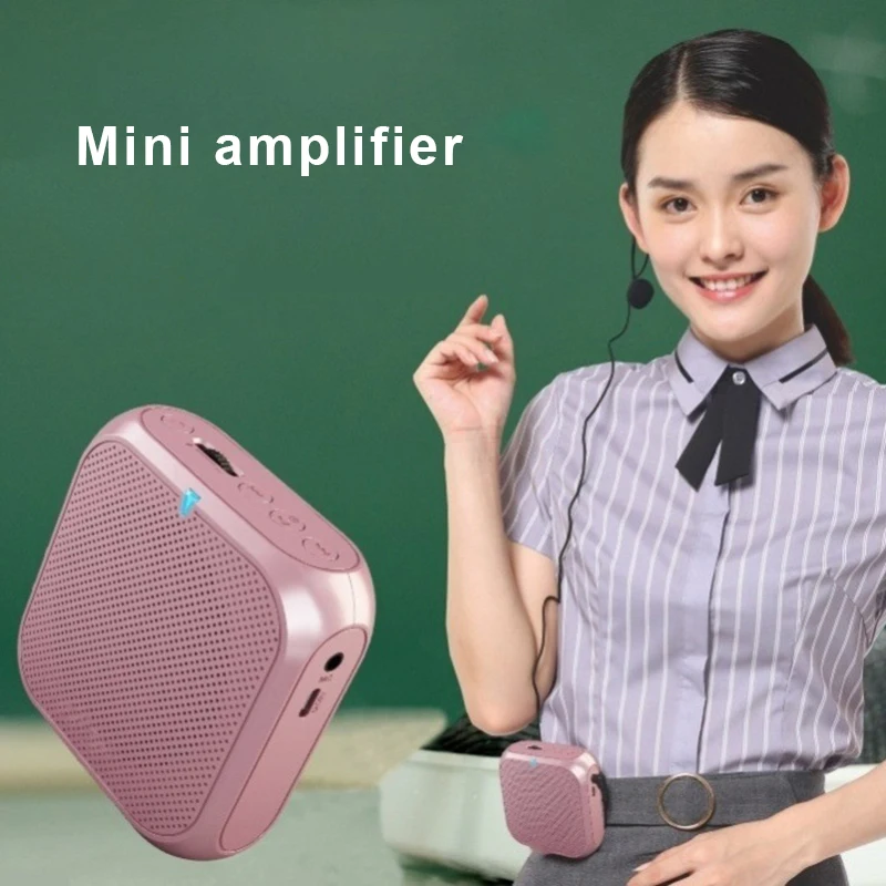 Rolton K400 Wired Mini Audio Speaker Megaphone Voice Amplifier Loudspeaker Microphone Waist Band Clip Support FM Radio TF MP3