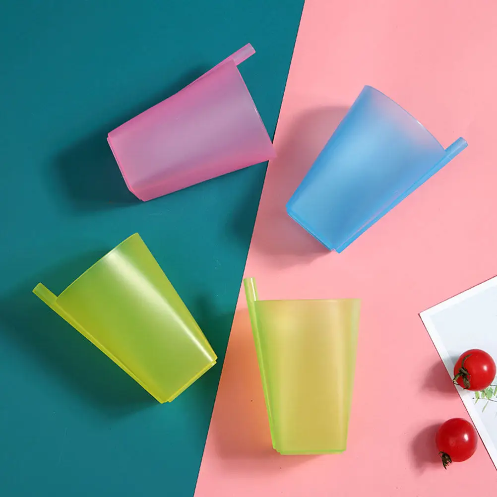 

4Pcs Sippy Cup for Kids Straw Cups Water Cup with Silicone Straw Baby Drinking Bottle Lightweight and Compact Size
