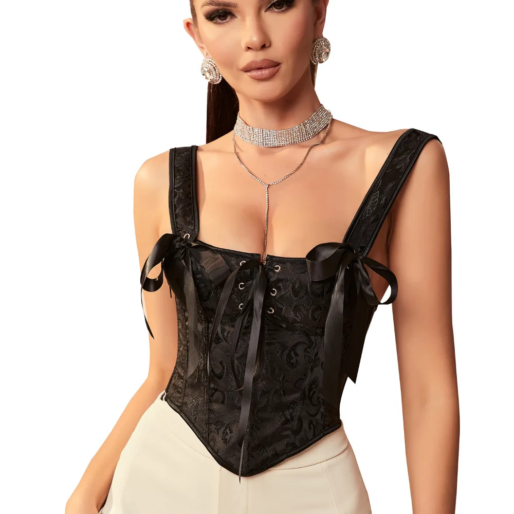 

Sexy Overbust Corsets and Bustiers Women Vest Gothic Slimming Waist Shaper Crop Top Body Shapewear