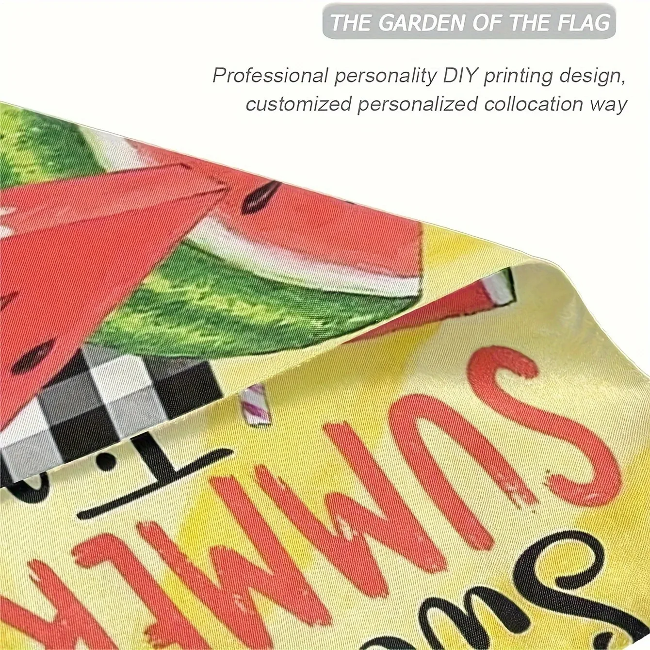 Afbeelding 5: Zoete zomertijd Tuinvlag Decoratie Daisy Watermeloen Citroen Dubbelzijdig Buiten Verticale Bloem Vakantie Baby Bunting Suit