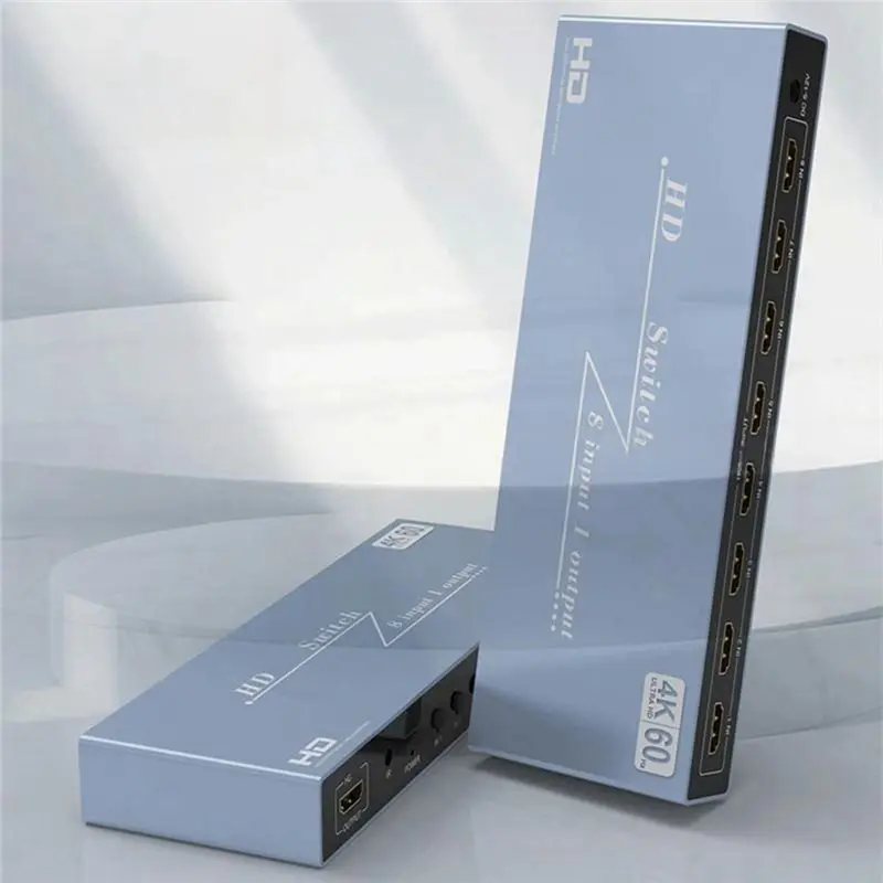 AU61- 2.1 4K 60Hz Video Converter 8X1 Splitter Switcher 4K 60Hz HDR Support IR Remote Control Switch