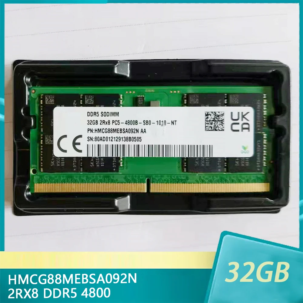 For SK Hynix RAM HMCG88MEBSA092N 32G 32GB 2RX8 PC5-4800B-SB0 DDR5 4800 Notebook Memory