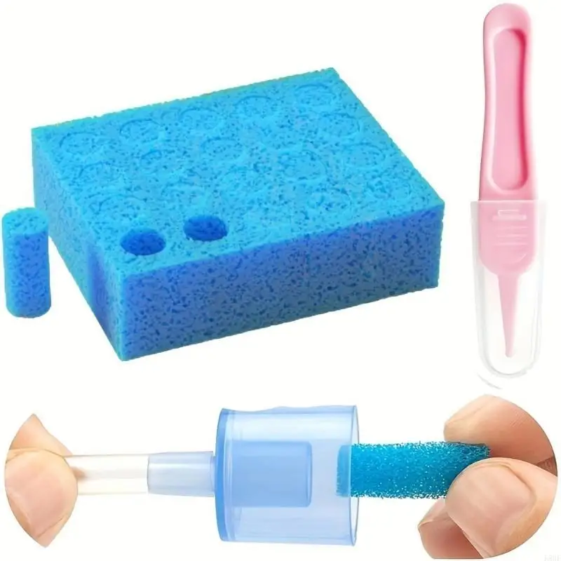 K8GF 200 قطعة من إسفنجة فلتر الشافطة الأنفية لنظافة الأنف وإزالة المخاط الفعالة آمنة لحديثي الولادة والأطفال الحساسين #2