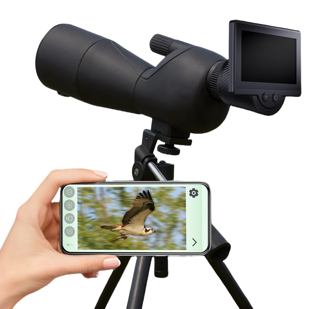 Ocular Electrónico WiFi con Pantalla IPS de 4.3 Pulgadas, Ocular con Cámara para Telescopio, Accesorios para Telescopio Astronómico