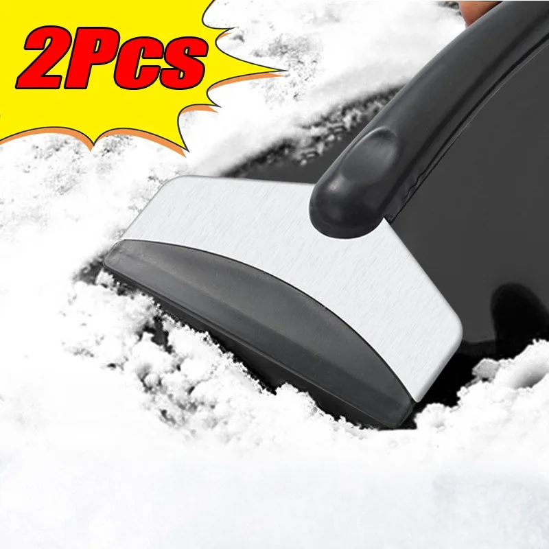 2Pcs Multifunction Car Snow Shovel Winter Windshield Defrosting Ice Scraper Tool Glass Snow Removal Tools Auto Accessories