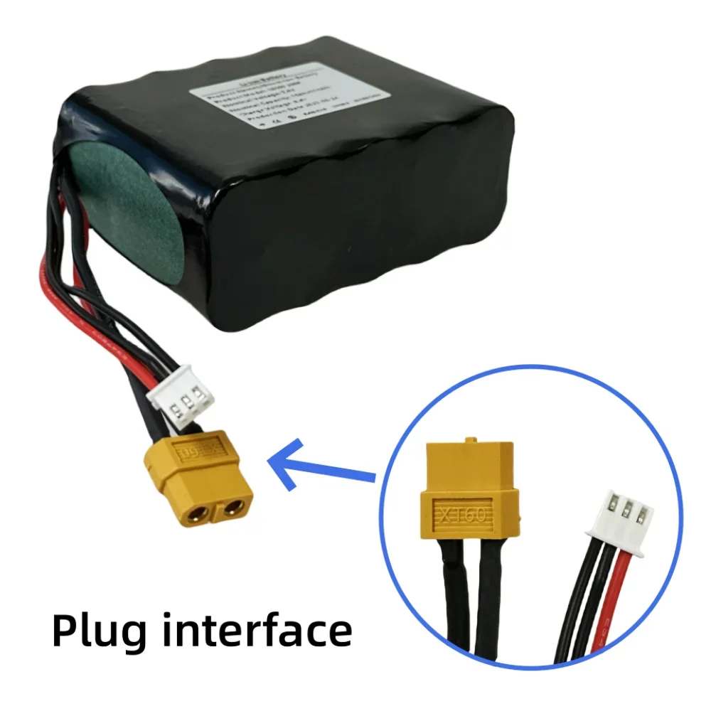 18650 2S5P 7.4V 15Ah Rechargeable Lithium Ion Battery Pack XT60 XH2.54-3P Plug,For Various RC Airplane Quadrotor