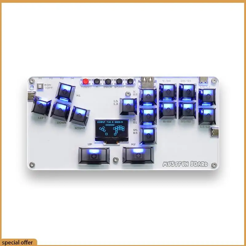 

A68Z Mustfun Hitbox Controller Mini Leverless Arcade Stick Controller For PC/PS3/PS4/Switch And Fightstick Arcade Games