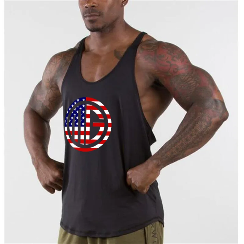 Fitness Clothing Y Back Gym Tank Tops Mens Bodybuilding Stringer Singlets Workout Shirt Running Vests Cotton Muscle Tanktop