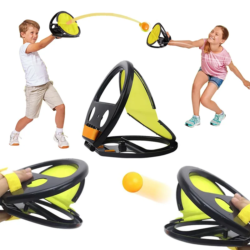 Jeu de balle attrape sensoriel enfant-parent