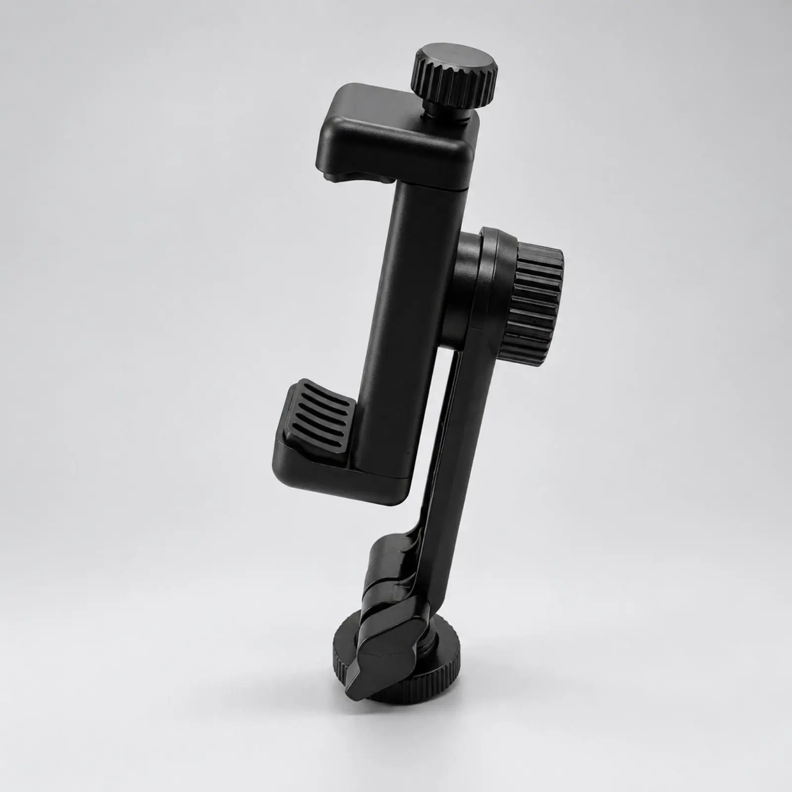 Hot Shoe Phone Clip with Rotating Arm for Camera Tripod Live Stream Portrait Landscape Use