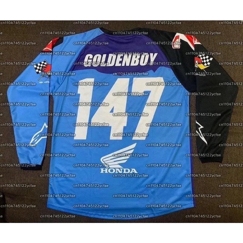 

Honda Motorcycle Racing Team #147 Goldenboy Men T-shirt Long Sleeve Autumn Tee Shirts 2025 Sports Quick Drying Clothes Tops