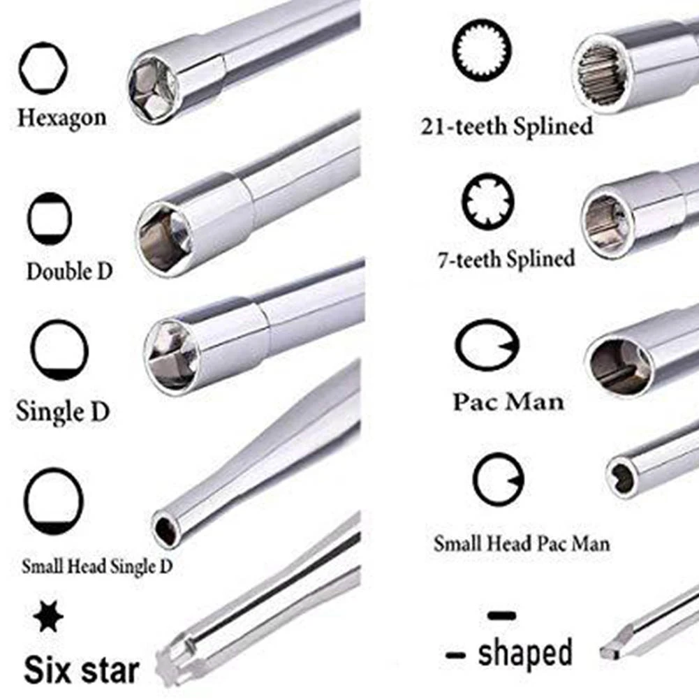 Vergaser Vergaser Einstellwerkzeuge Shapda Pac Man Double D Hexagon Acircle Socket Schraubendreher Fahrer Kettensäge Geschwindigkeitsreparaturwerkzeug