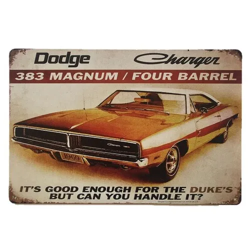 Charger Dukes of Hazzard Tin Sign 383 Magnum -  --Tin Sign