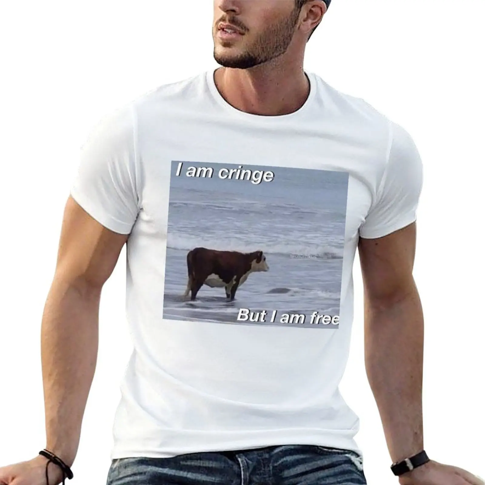 shirts am t But am men t t 100 I man man shirt anime cotton I percent T-Shirt casual for oversize Free Cringe for shirts