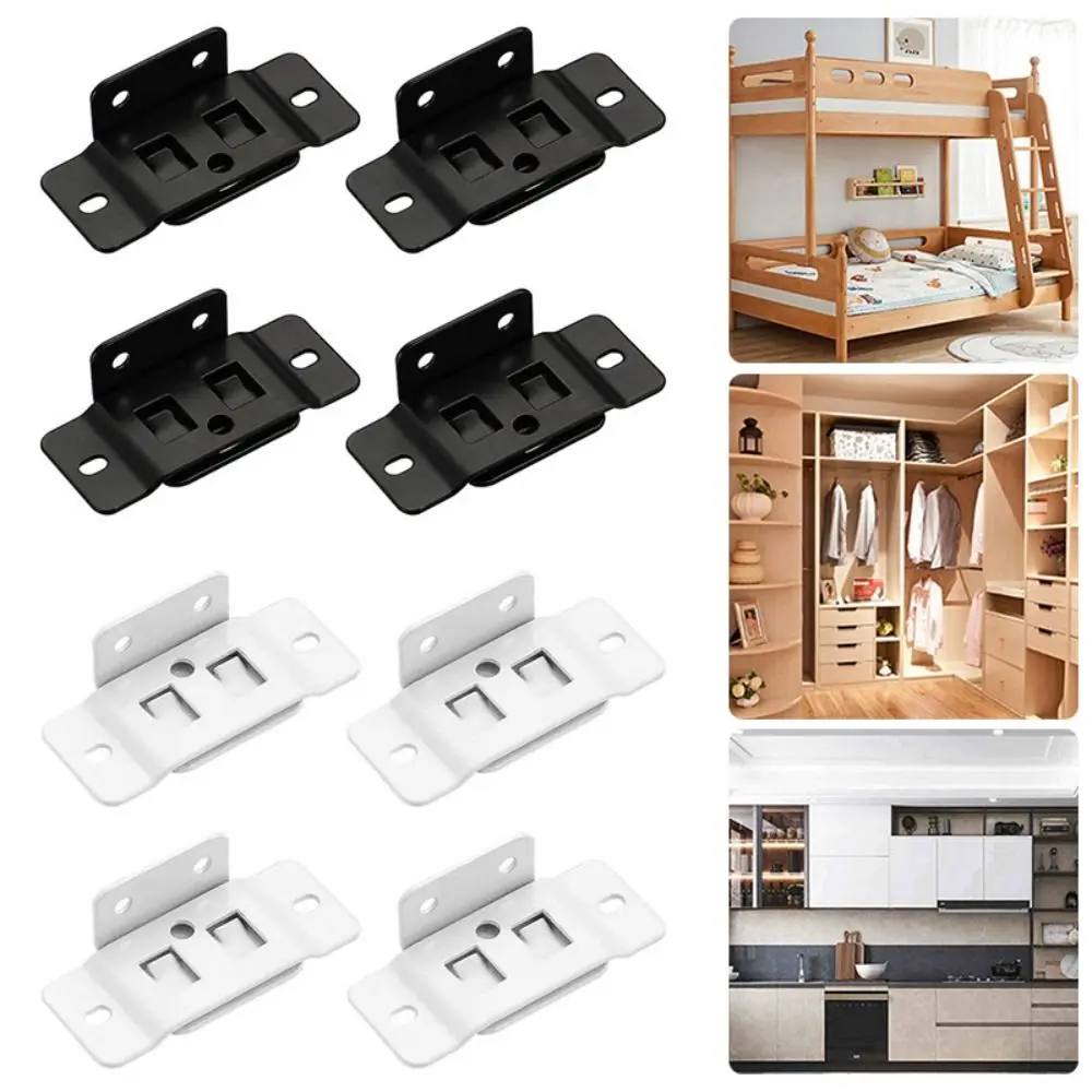 4Pcs Metal Fixing Buckle L Shaped 90 Degree Two in One Insert Easy Install with Screws Cabinet Corner Code Hardware Accessories